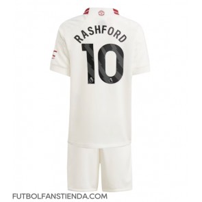 Manchester United Marcus Rashford #10 Tercera Equipación Niños 2023-24 Manga Corta (+ Pantalones cortos)